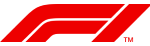 The image displays the official logo of Formula 1. It features a sleek red graphic with the stylized text "F1" incorporated into a dynamic shape, suggesting speed and motion. The background is transparent.