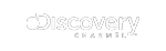 A black and white image of the Discovery Channel logo. The word "Discovery" is written in a bold, modern font, with a globe icon integrated into the first letter 'D'. The word "CHANNEL" appears in smaller text beneath "Discovery".