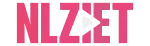 The image shows the word "NIZET" in pink uppercase letters with a white play button icon replacing the horizontal line in the letter "Z". The background is transparent.