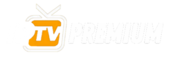 A logo featuring the text "IPTV PREMIUM" in bold letters. The "IPTV" part has a stylized "I" with an orange television illustration that has a red line on top, and the word "PREMIUM" is in white text. The logo has a black background.